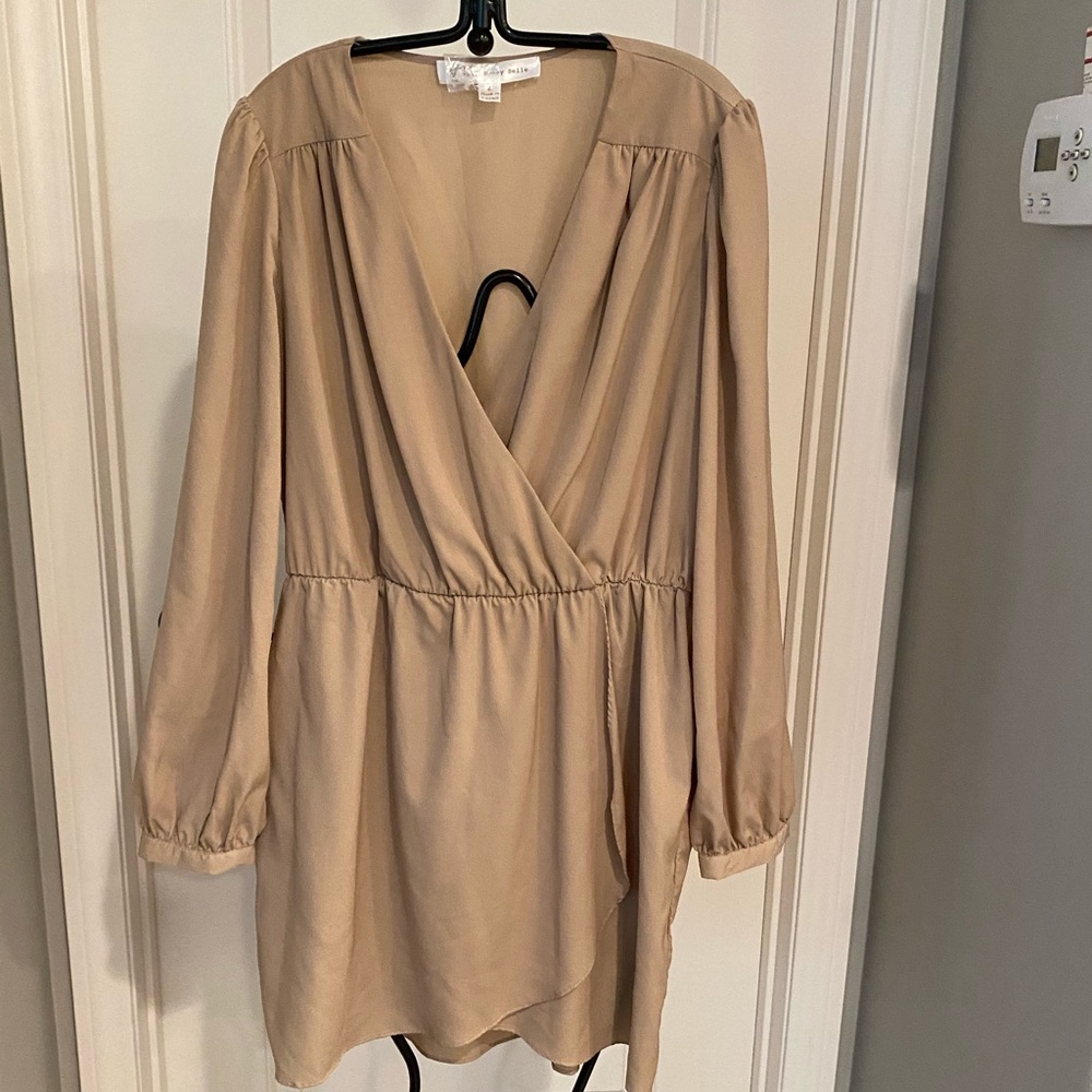 Honey Belle Mini Dress in Taupe
